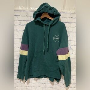 Levis Hoodie Mens Large L Green Pullover Relaxed Drawstring Cotton Retro Casual